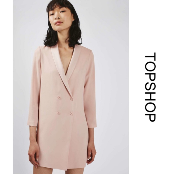 topshop pink blazer dress